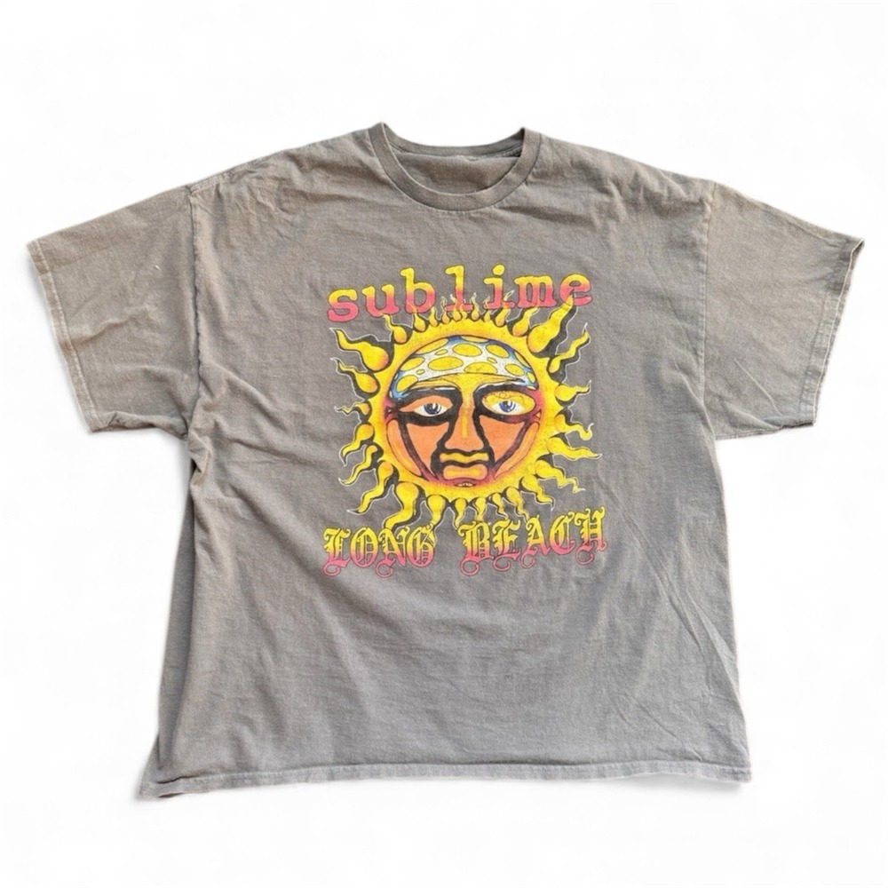 Sublime Long Beach California Men's Gray American Rock Band T-Shirt Size 2XL
